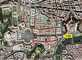 overhead view of route