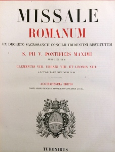 1896 Missale Romanum Title Page
