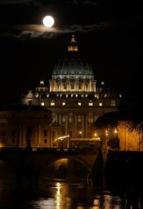 Moon Over St. Peter's